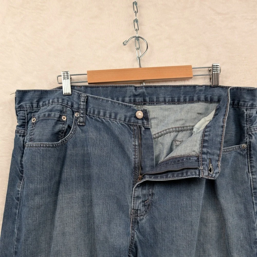 Levi Jeans Mens 43x29 Blue 569 Loose Straight Button Fly Red Tab Workwear Skater
